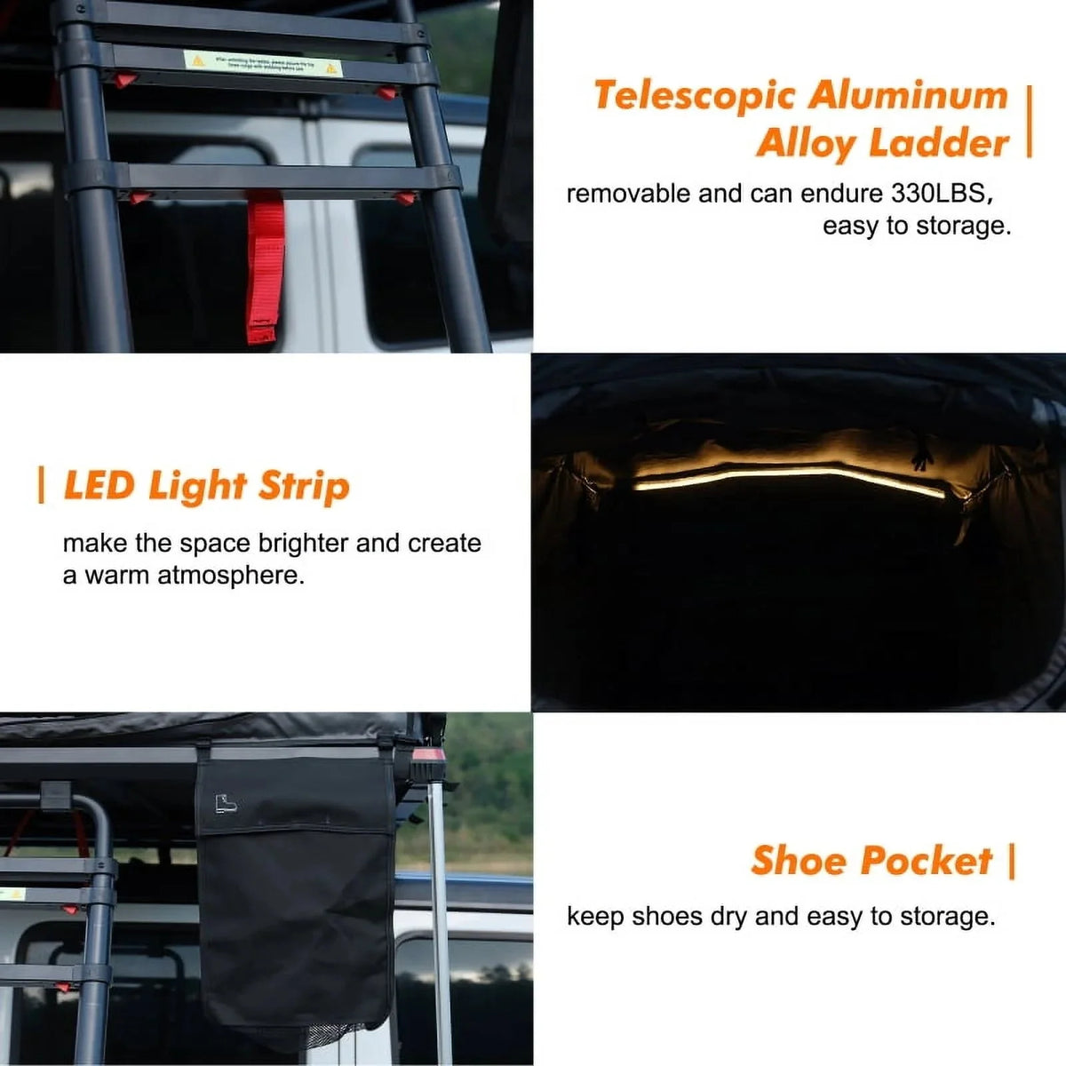 ILANDER Roof Top Tent 120cm Aluminum Fold-Out - Lite Cruiser