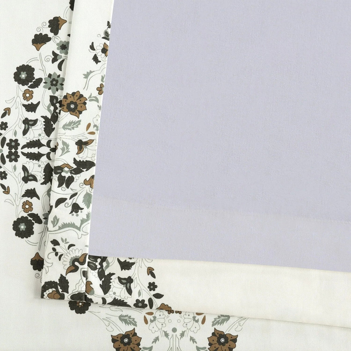 Medallion Damask Printed Cotton Room Darkening Curtain Panel, 1 Piece, 50 in W x 84/96/108/120 in L