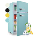 WANAI 3.5 Cu.ft Compact Refrigerator With Top Freezer, Blue