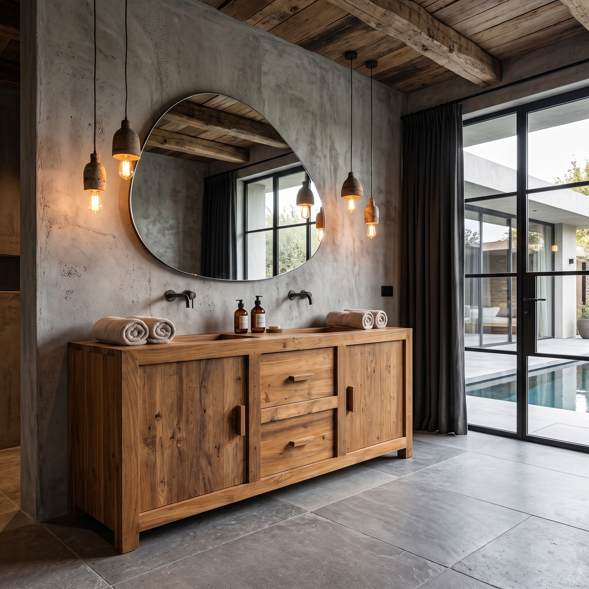 Contemporary Double Bathroom Vanity With Cabinet And Drawer Storage For Bathroom - view 6
