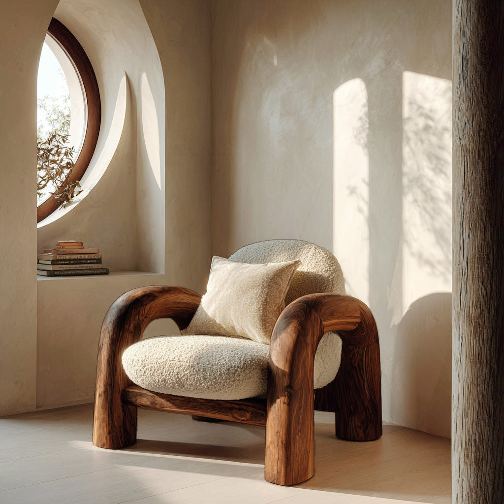 Contemporary Wooden Armchair For Reading Corner - view 6