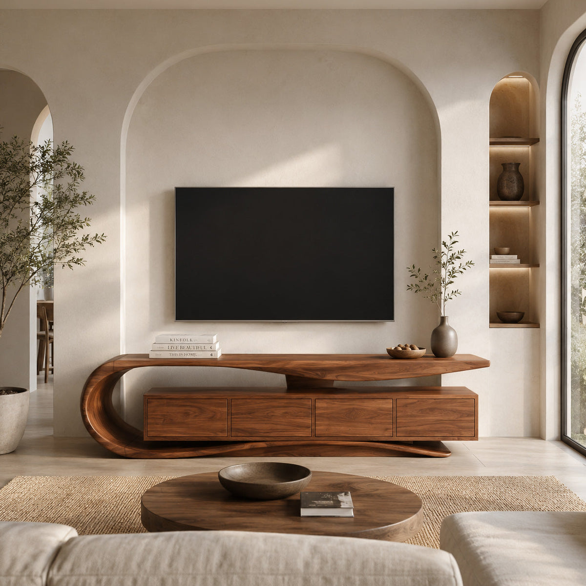 Contemporary Wave TV Console For Living Room - view 6