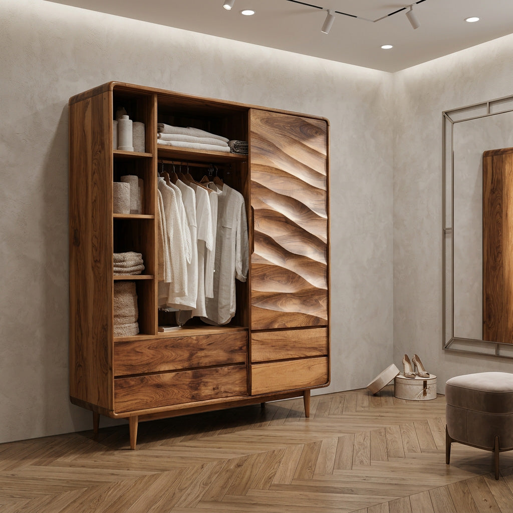 Contemporary Wardrobe With Drawers And Shelf For Bedroom - view 6