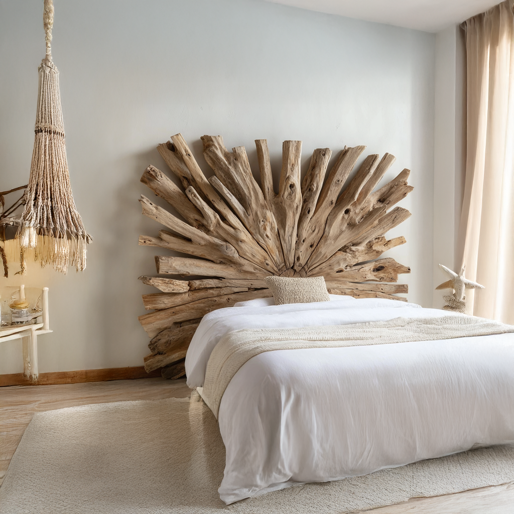 Driftwood Headboard Vintage Decor Bedroom Gift