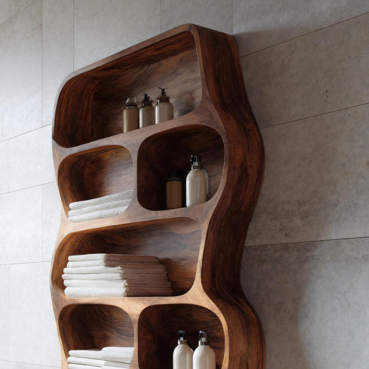 Contemporary Wall Shelf For Bathroom Space - view 2