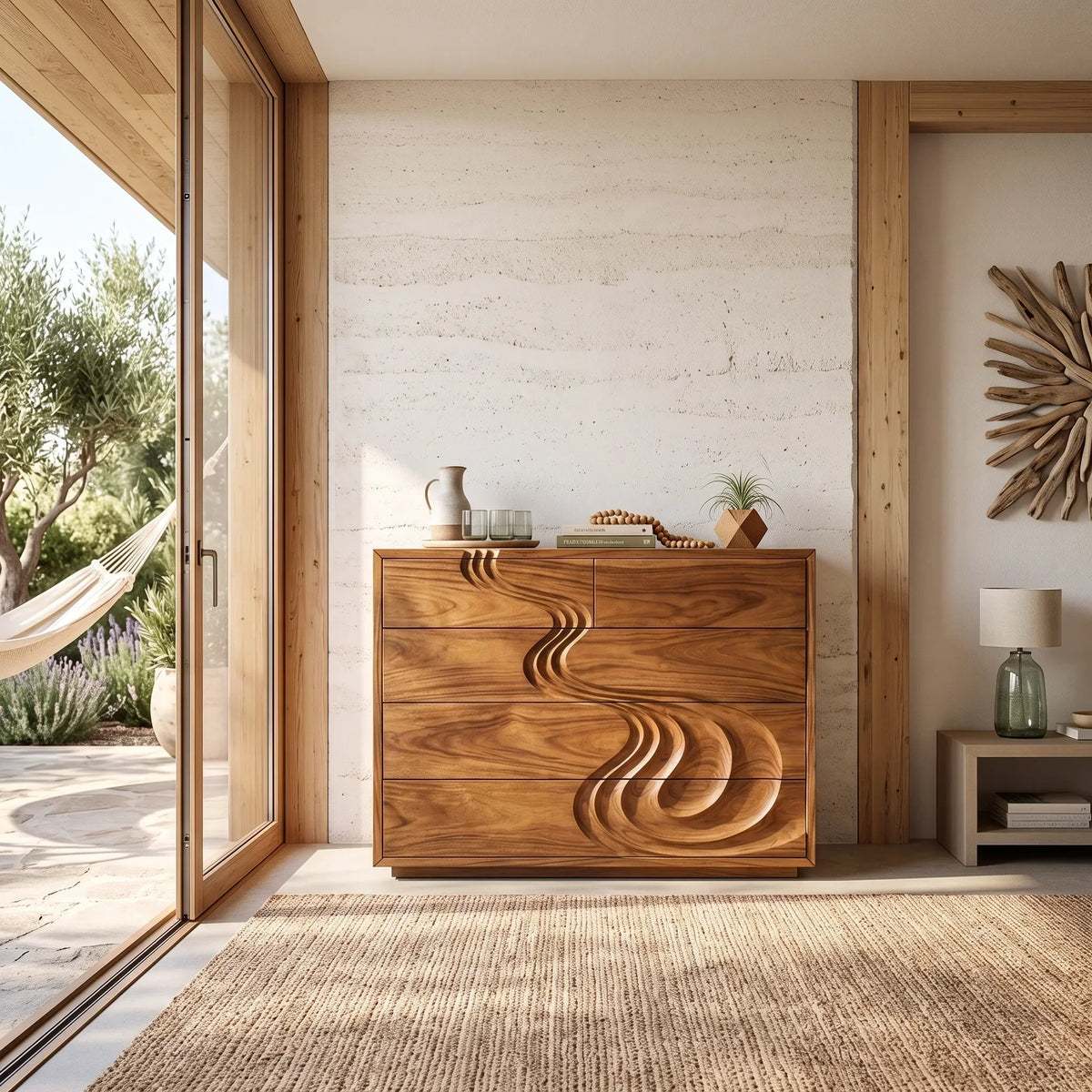 Contemporary Carved Bedroom Dresser For Master Suite - view 6