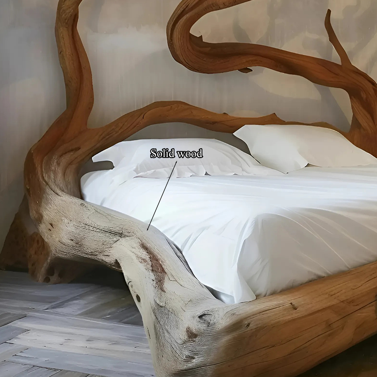 Backdrop Bed Frame Wood Furniture Handmade Decor Bedroom Valentine Gift - view 5