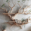 Driftwood Tree Bookshelf Decor Mid Century Bookcase
