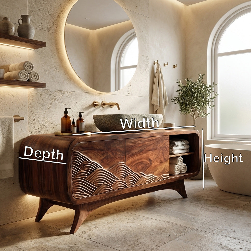 Contemporary Wooden Bathroom Vanity For Bathroom Decor - view 7
