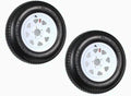 Trailer Tire & Wheel Combo ST205/75D15 Load Range C White Spoke Rims 2-Pack