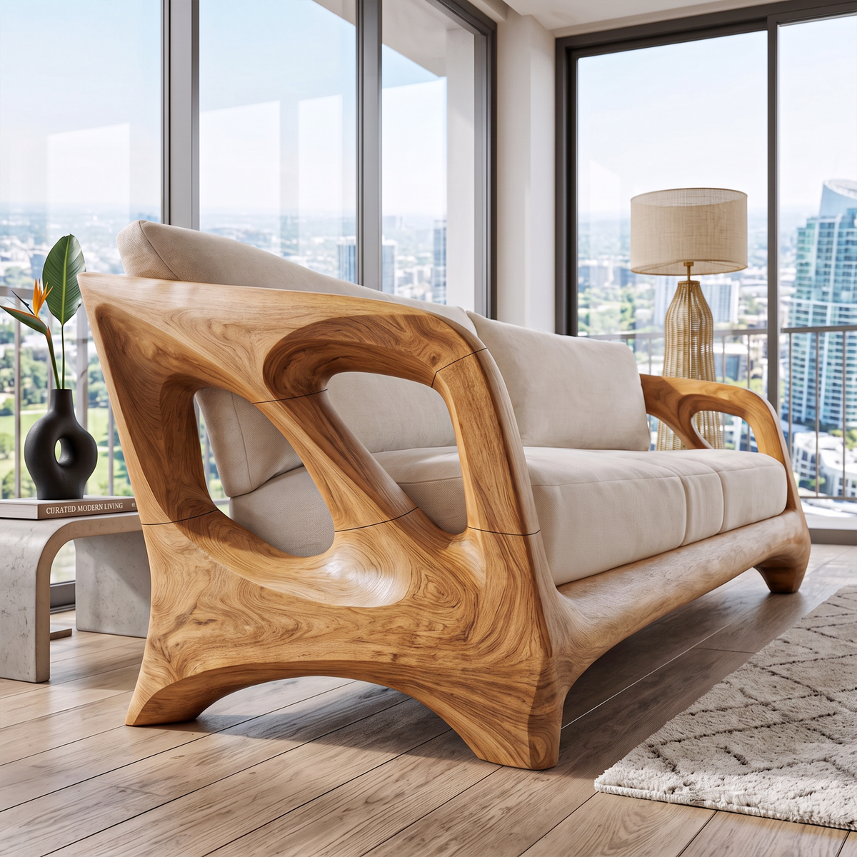 Contemporary Open Frame Sofa For Living Room And Lounge Area - view 5