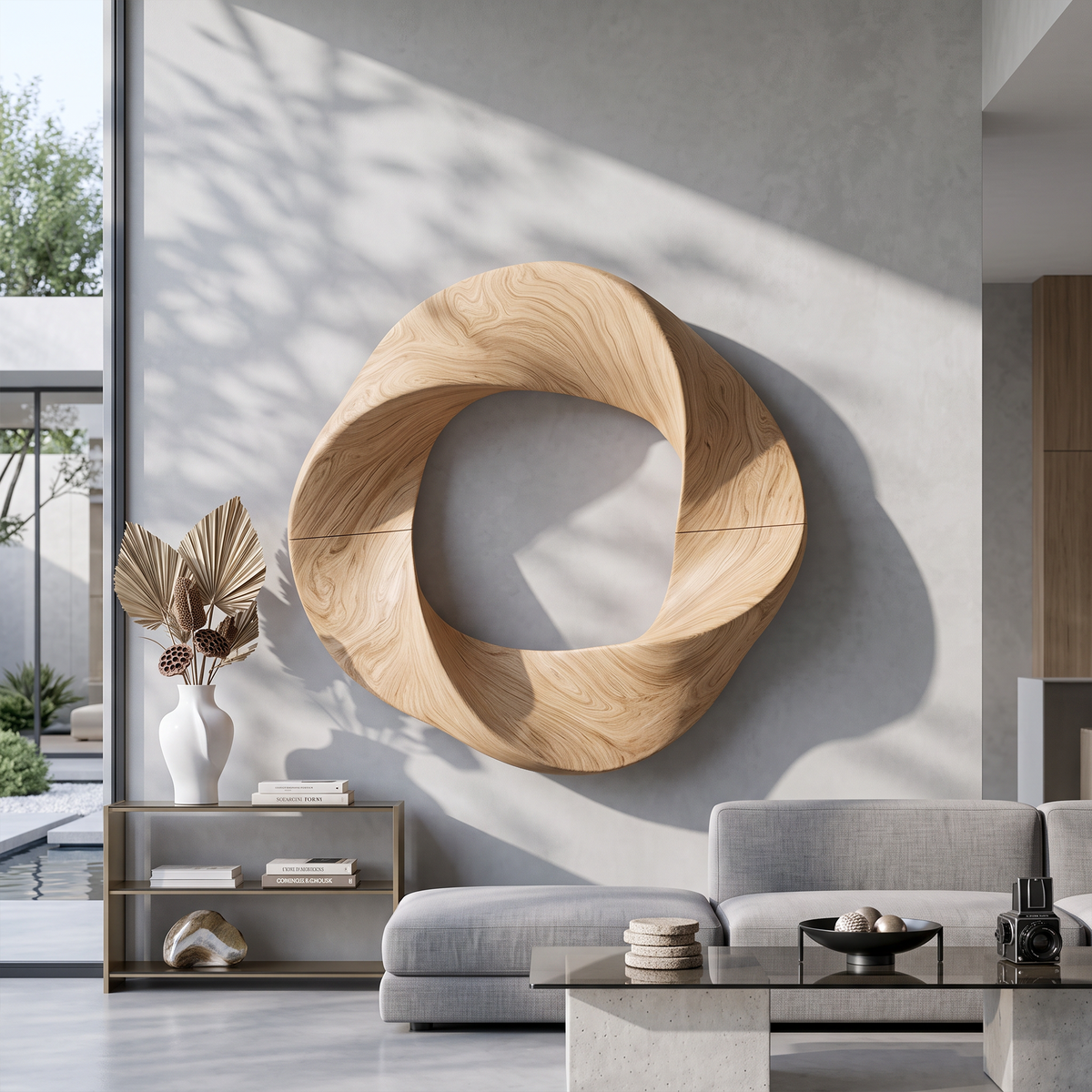 Contemporary Interlocking Circle Wall Art For Hallway And Bedroom - view 5