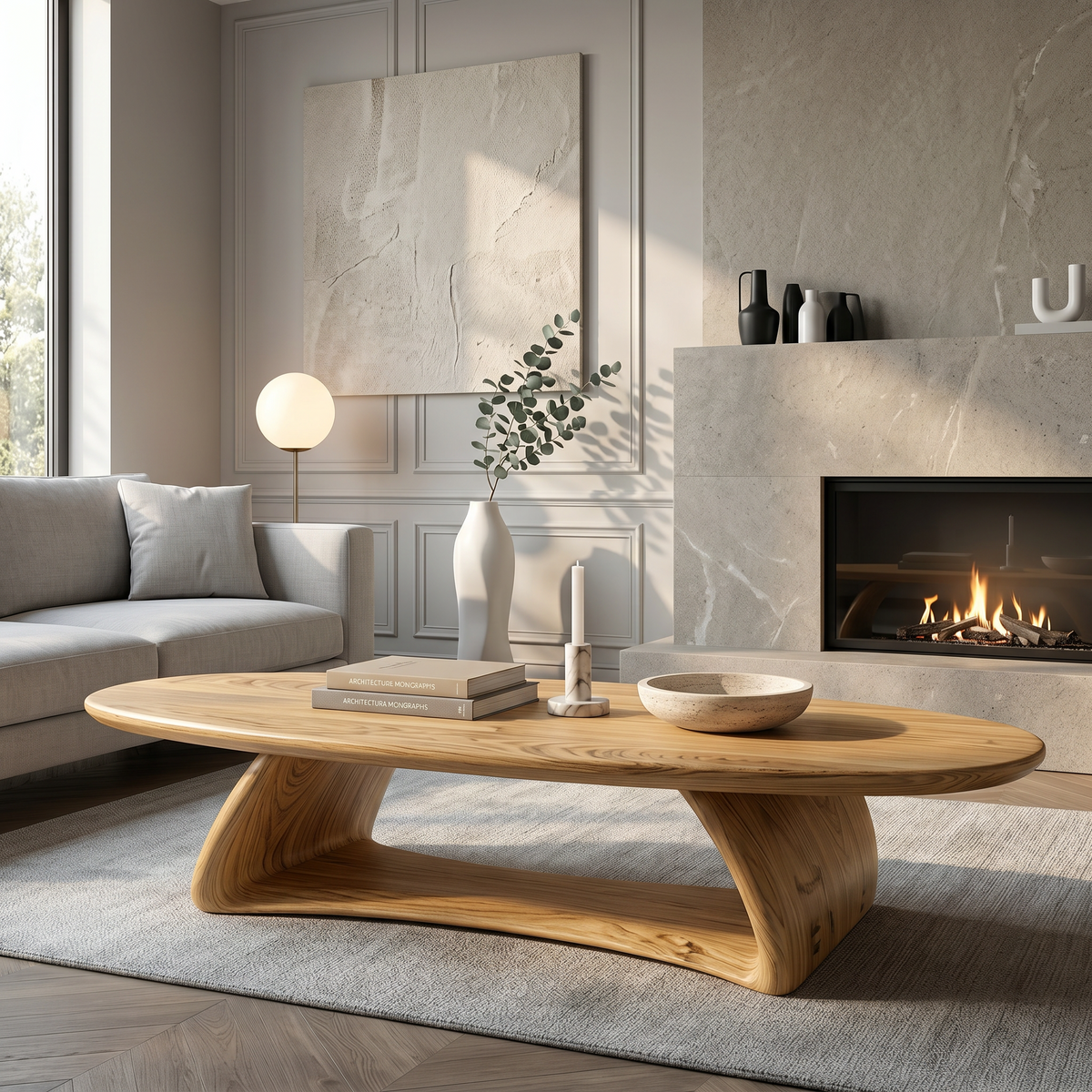 Contemporary Coffee Table With Artistic Sculptural Form For Living Room - view 5