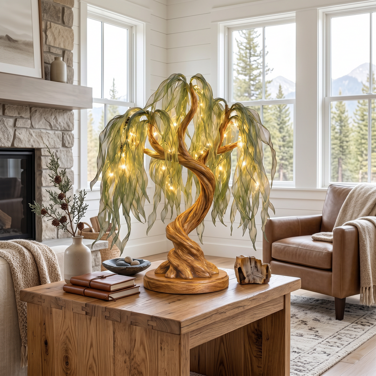 Boho Fairy Light Tree Lamp For Bedroom Decor - view 5