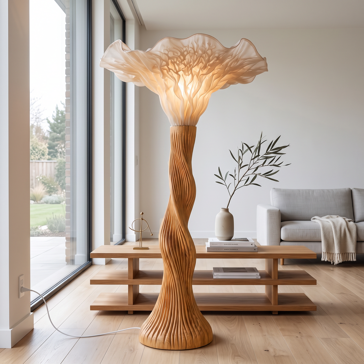 Contemporary Floor Lamp Artistic Mushroom Silhouette Lounge - view 5