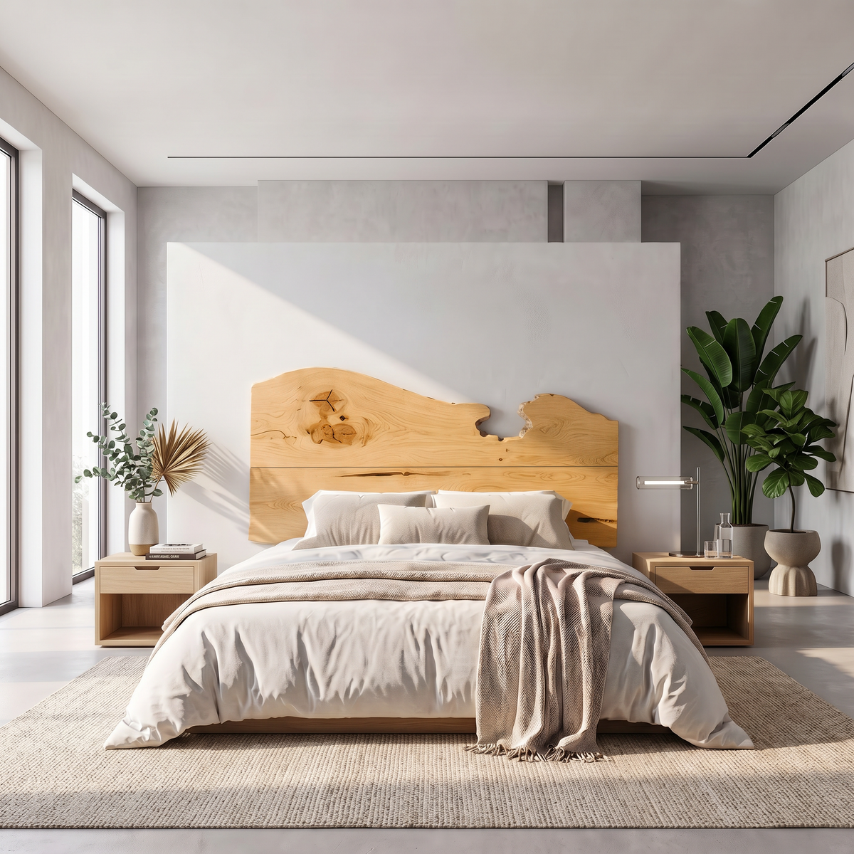 Contemporary Live Edge Headboard Wooden Bed Headboard For Bedroom - view 5