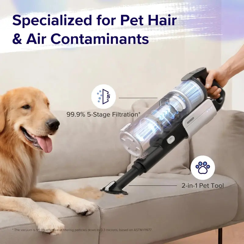 LEVOIT Cordless Vacuum Cleaner With Anti-Hair Wrap, 50-Min Battery, Pet Tool And 5-Stage Filtration