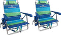 Tommy Bahama 2-Pack Backpack Beach Chairs With Storage Pouch And Towel Bar