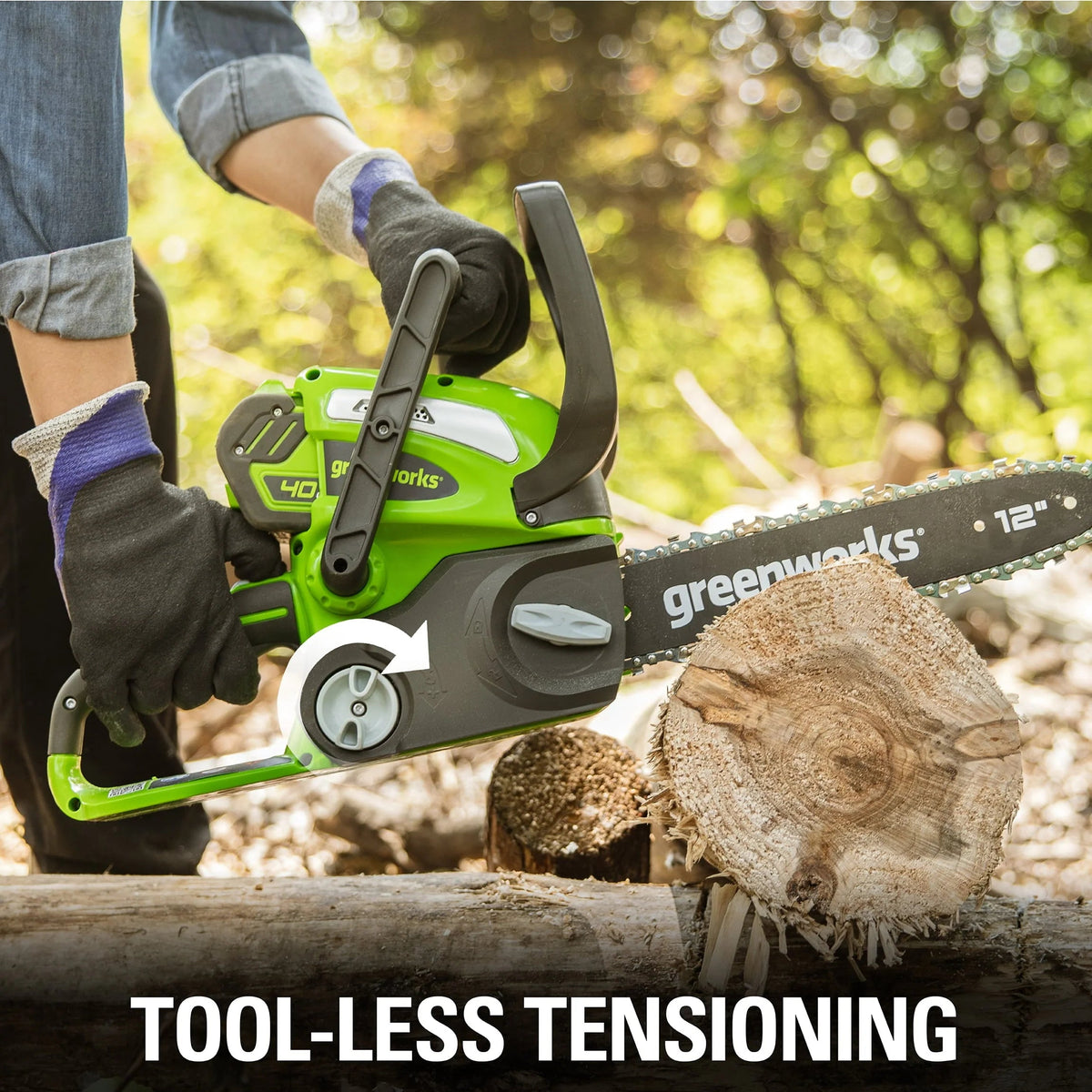 Greenworks 40V 12 in Cordless Chainsaw With 2.0 Ah Battery And Charger - 20262