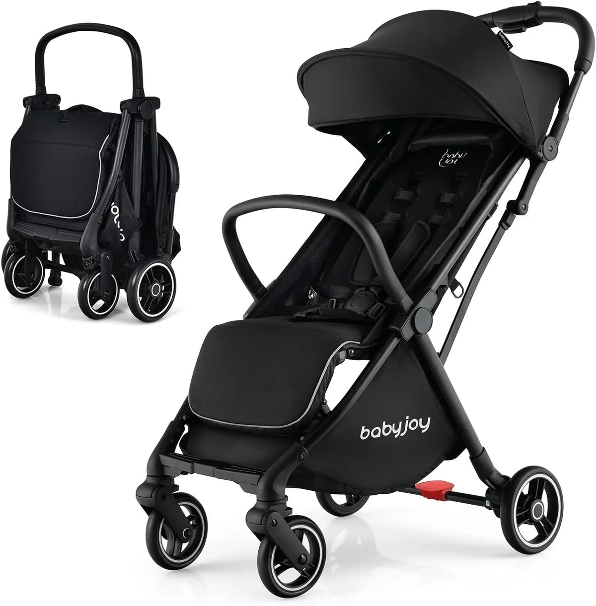 Compact Travel Stroller With Adjustable Backrest, Canopy And 7 kg Weight - 6-36 Months