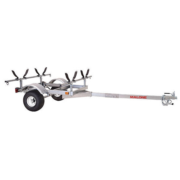 Malone Kayak Trailer Package, 600 lb Capacity, Galvanized Steel, LED Lights, 70 MPH Tires - LowMax 2