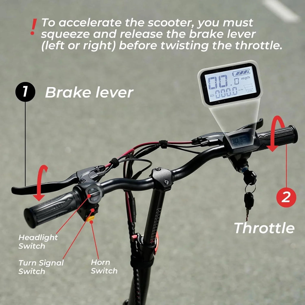 iScooter Electric Scooter With Seat, 500W, 21 Miles, 15.6 mph - i12