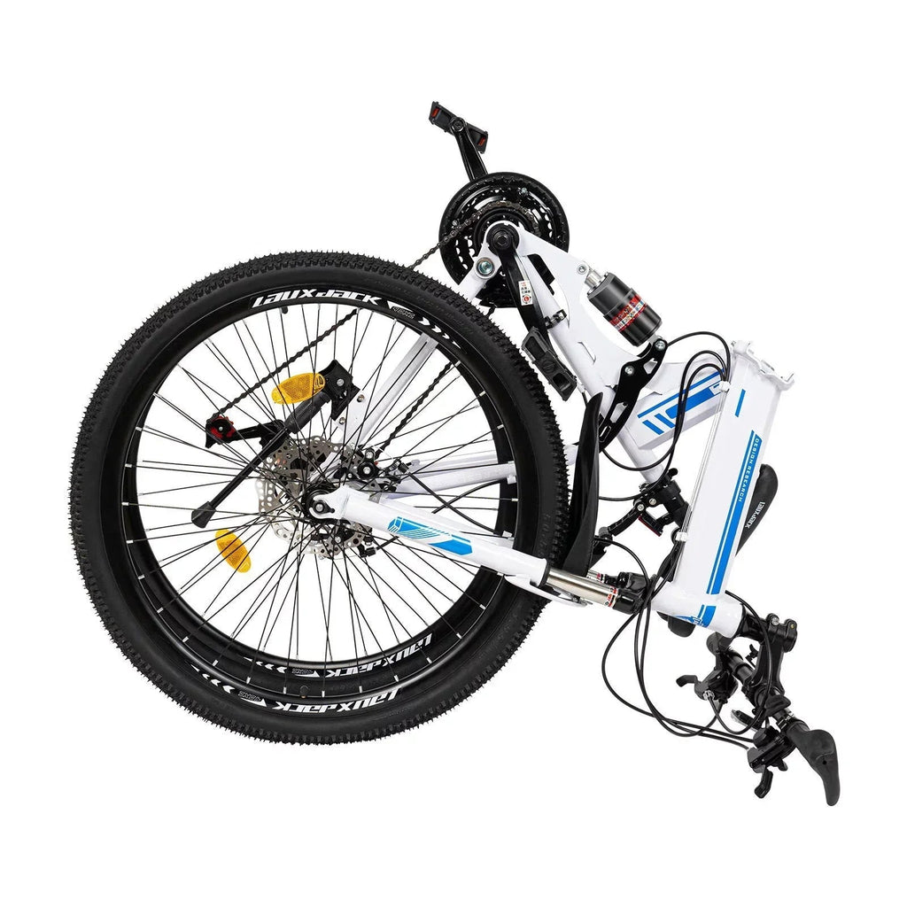 Wuzstar 26 inch Folding Mountain Bike, 21-Speed, Dual Disc Brake