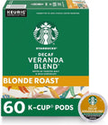 Starbucks Decaf Veranda Blend Blonde Roast K-Cup Coffee Pods, 100% Arabica, 60 Pods