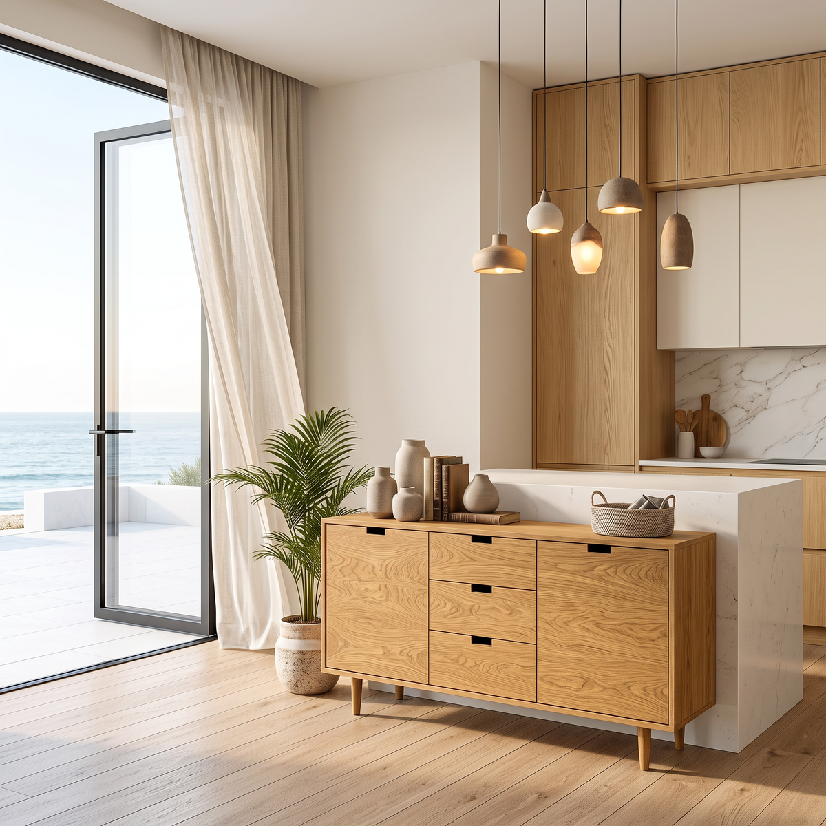 Contemporary Wooden Sideboard For Modern Living Room - view 5