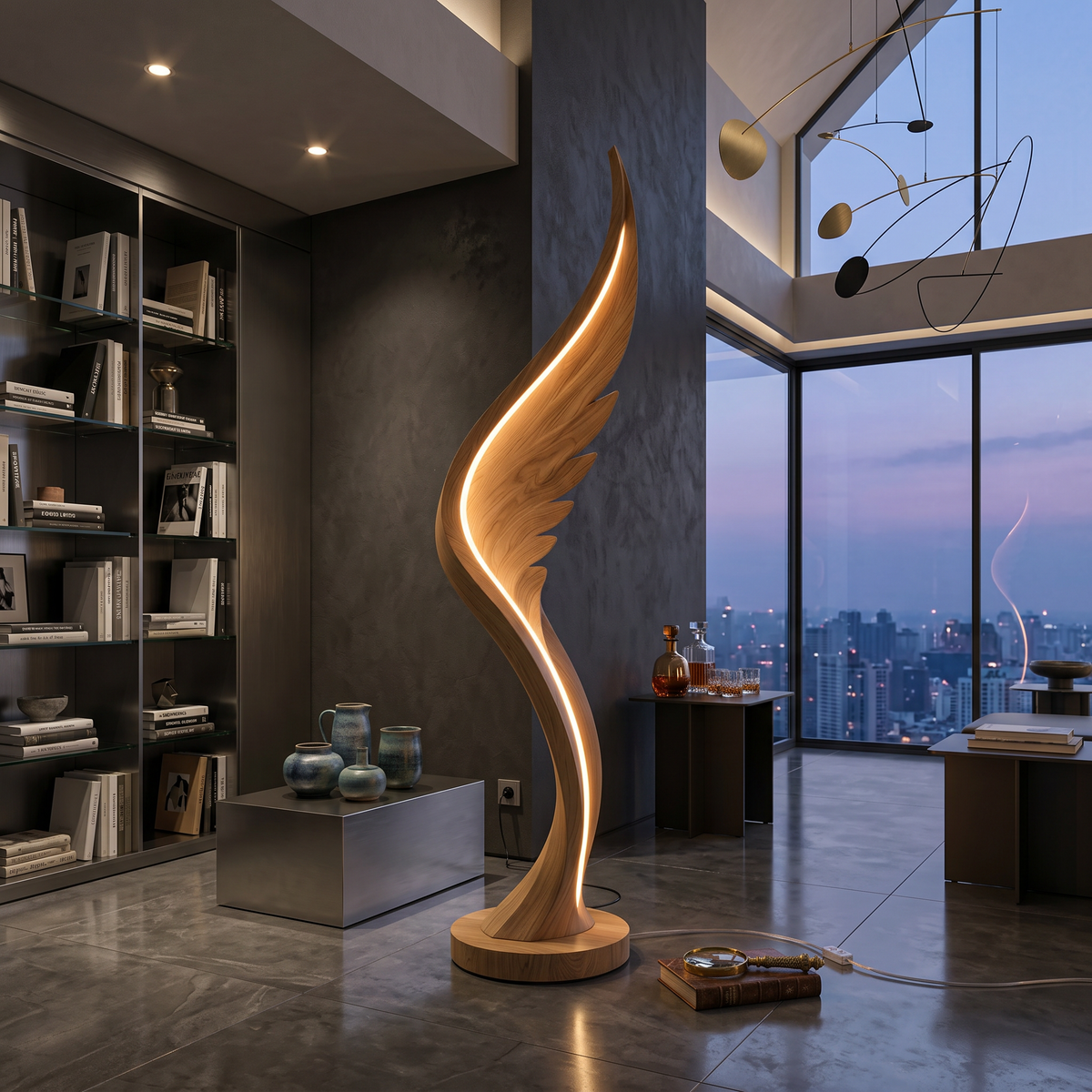 Contemporary Soaring Wing Floor Lamp For Modern Lounge - view 5