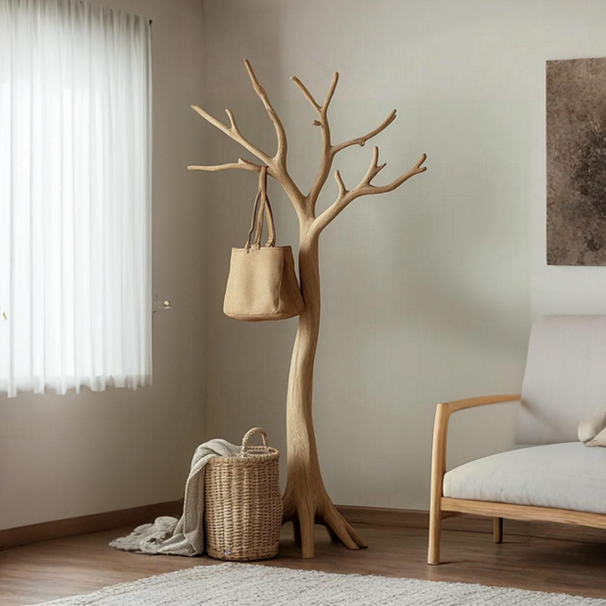 Custom Coat Rack Solid Wood Living Room Decor Gifts Decorations - view 3