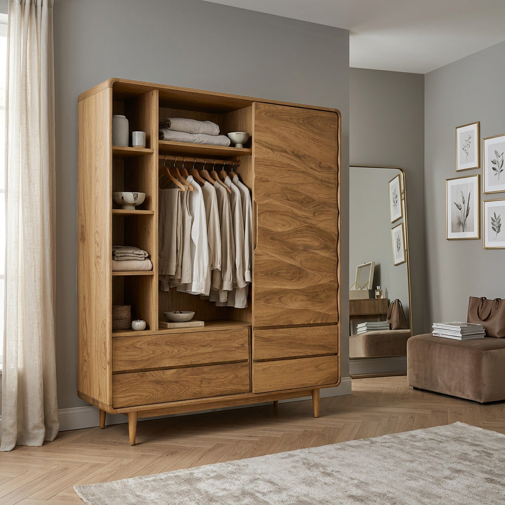 Contemporary Wardrobe With Drawers And Shelf For Bedroom - view 5