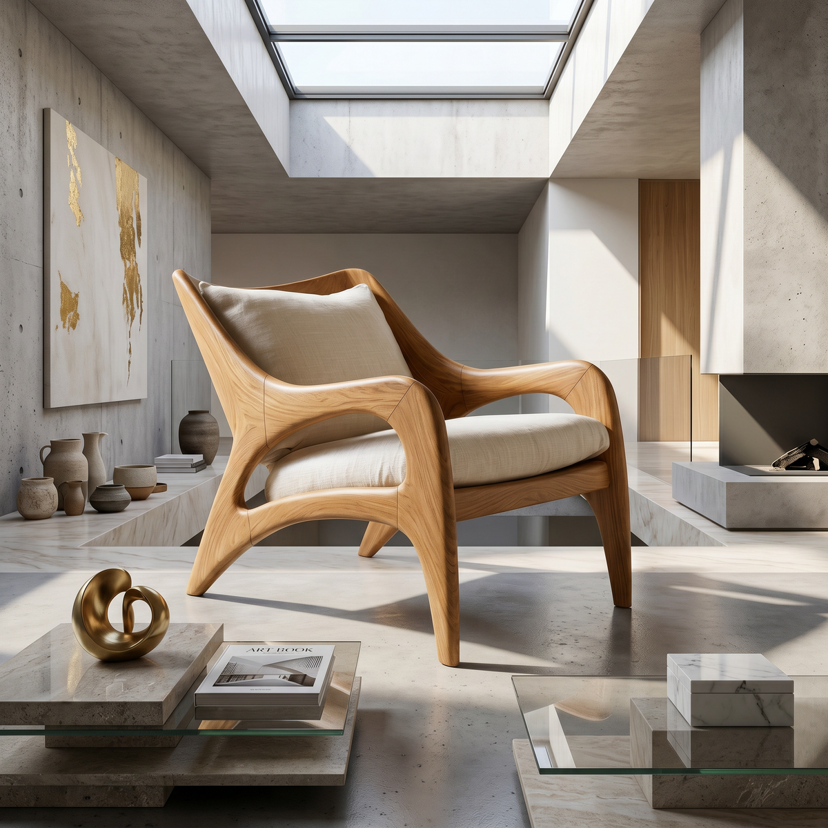 Contemporary Wooden Lounge Chair for Refined Porch Living - view 5