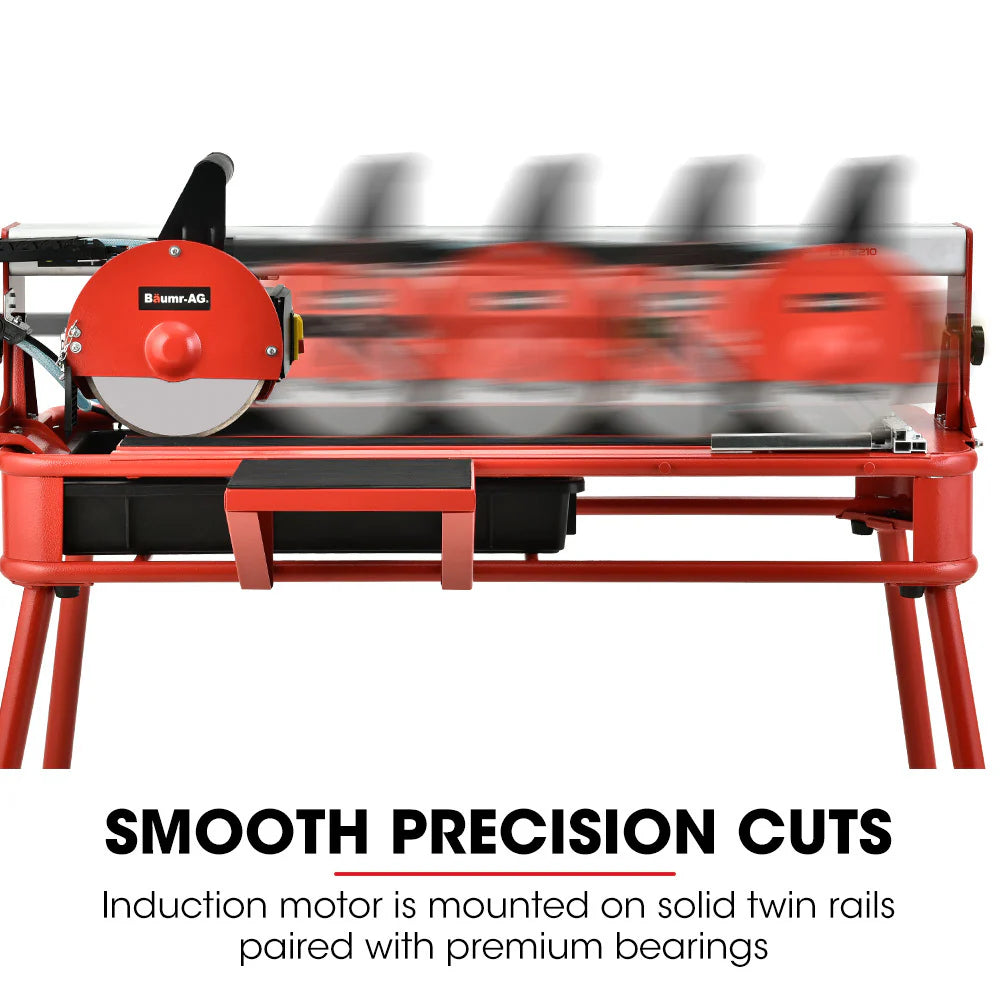 BAUMR-AG 800W Wet Tile Saw With 200mm (8 inch) Diamond Blade And 720mm Cutting Length - BTS210