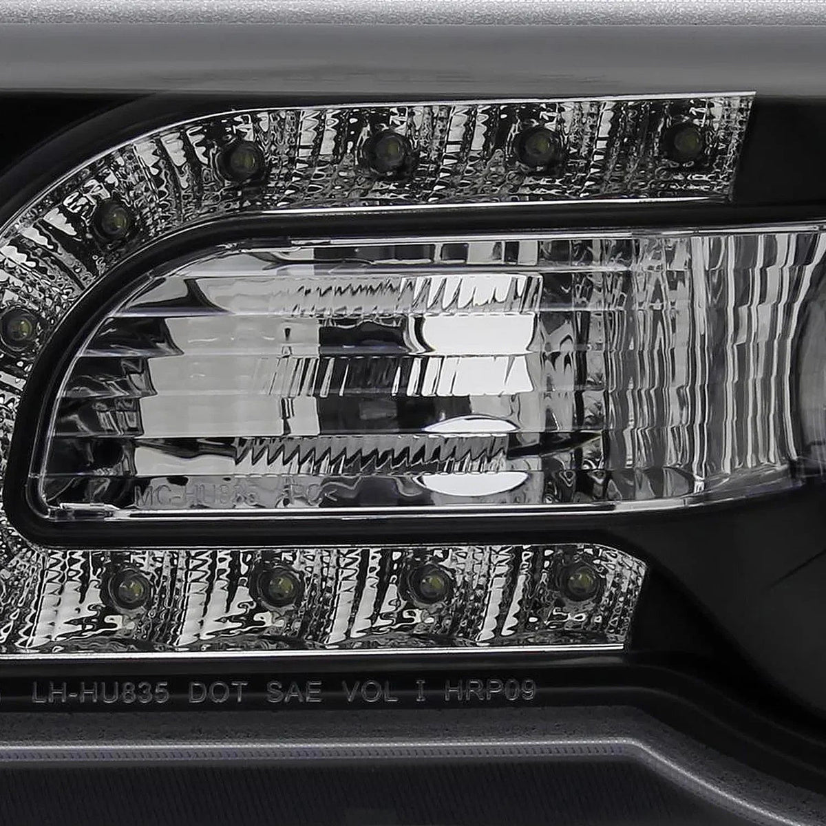 Spec-D Tuning Black LED Strip Projector Headlight Assembly Pair - 2005-2010 Chrysler 300C AWD HEMI SRT-8
