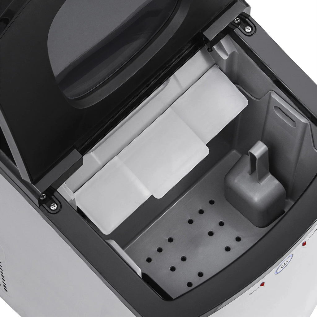Newair Countertop Nugget Ice Maker, 45 lb, Self-Cleaning, Silver