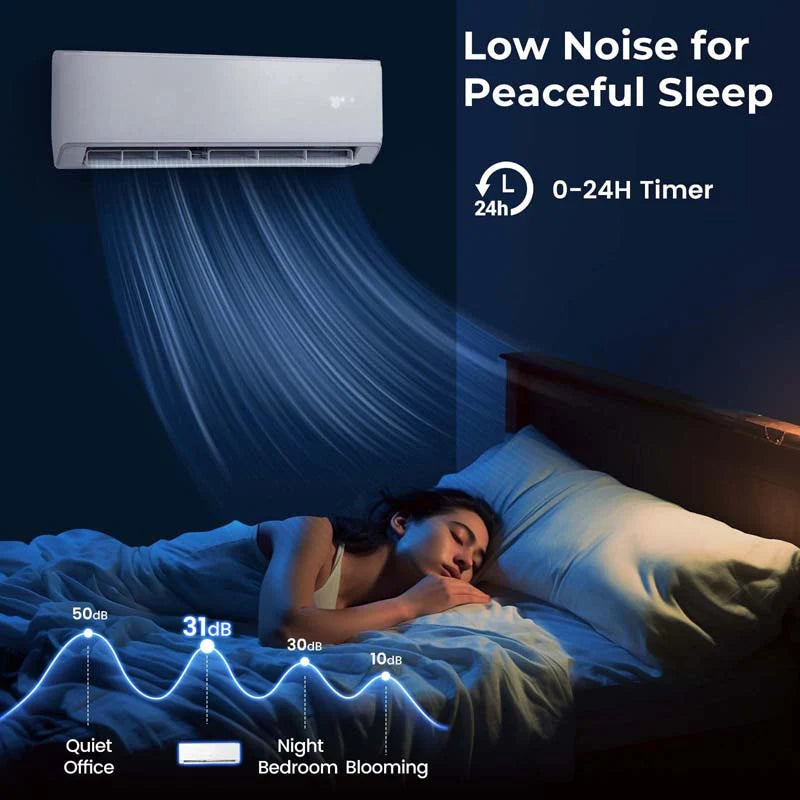 18,000 BTU 21 SEER2 208-230V WiFi Mini-Split Air Conditioner Heat Pump System