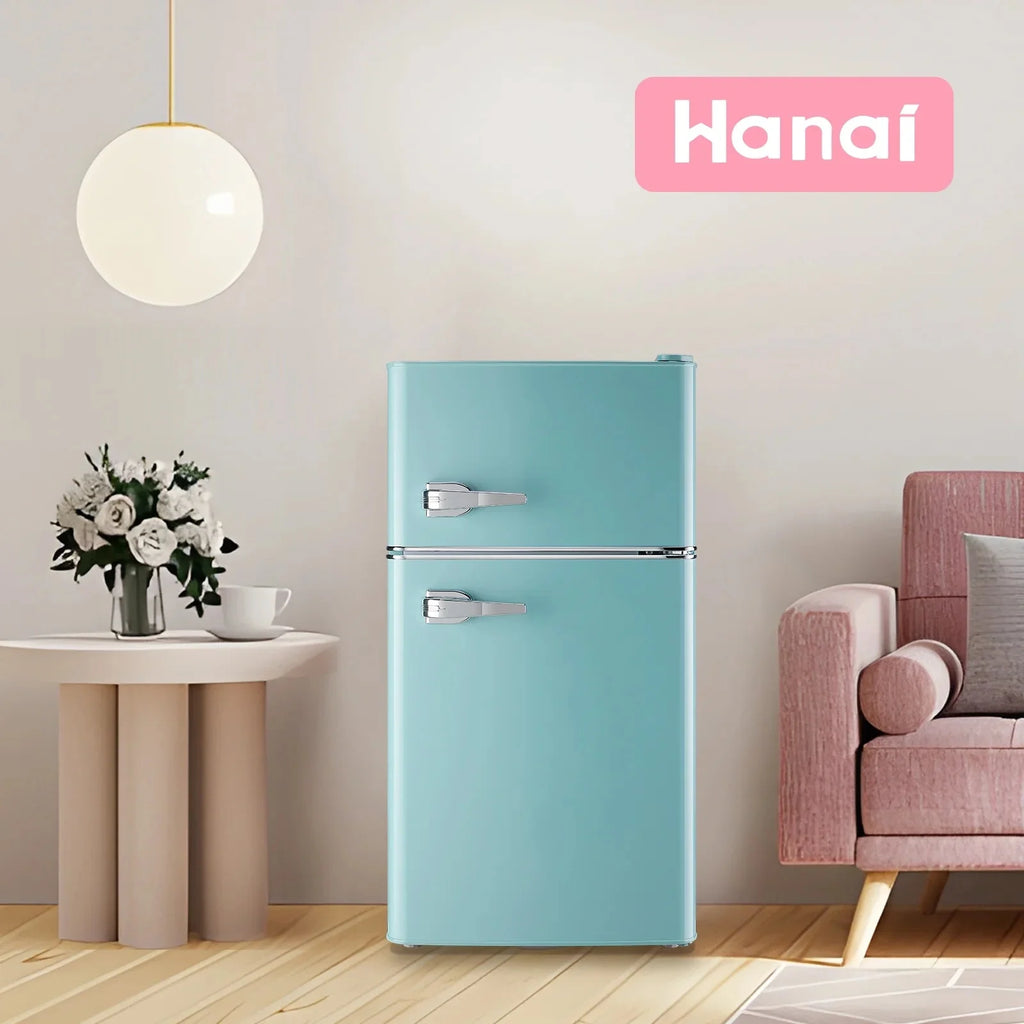 WANAI 3.5 Cu.ft Compact Refrigerator With Top Freezer, Blue