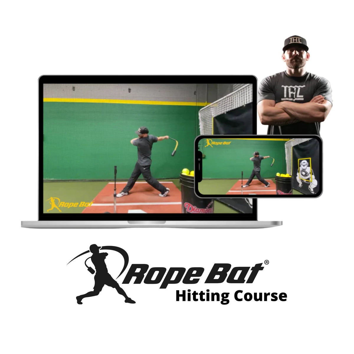 Baseball And Softball Swing Trainer With 12 Soft Balls, 12-Inch Grip, Fits 26 in To 34 in Bats