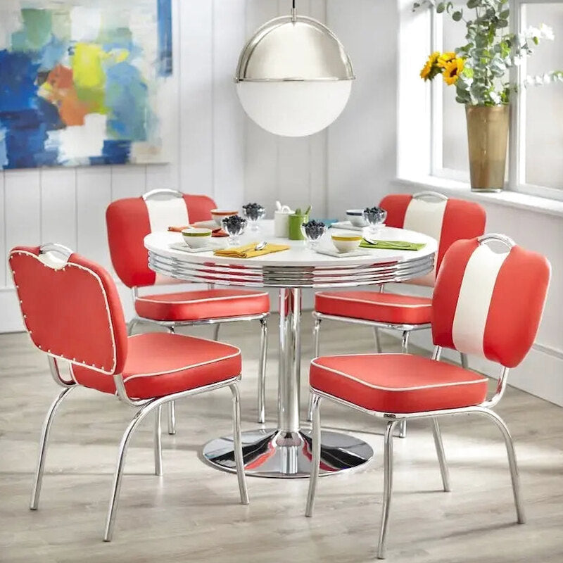 Simple Living 5-Piece Retro Dining Set With Laminated MDF Table Top - Raleigh