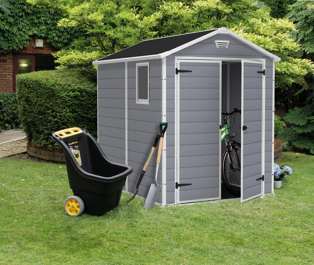 Keter Manor DD 6 X 8 Foot Outdoor Storage Shed, Grey - 213413