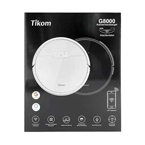 Tikom Robot Vacuum And Mop, 2700Pa Strong Suction - G8000
