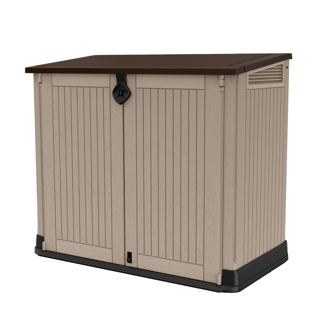 Keter S.I.O. Midi 4.3' x 2.3' x 3.7' Horizontal Resin Outdoor Storage Shed, Grey
