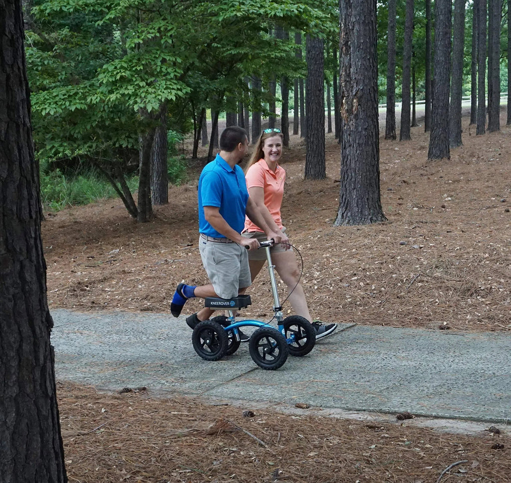 KneeRover All Terrain Knee Walker, Metallic Blue - QUAD