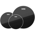 Evans Black Chrome Rock Tompack Drum Heads Set, 10, 12, 16-Inch
