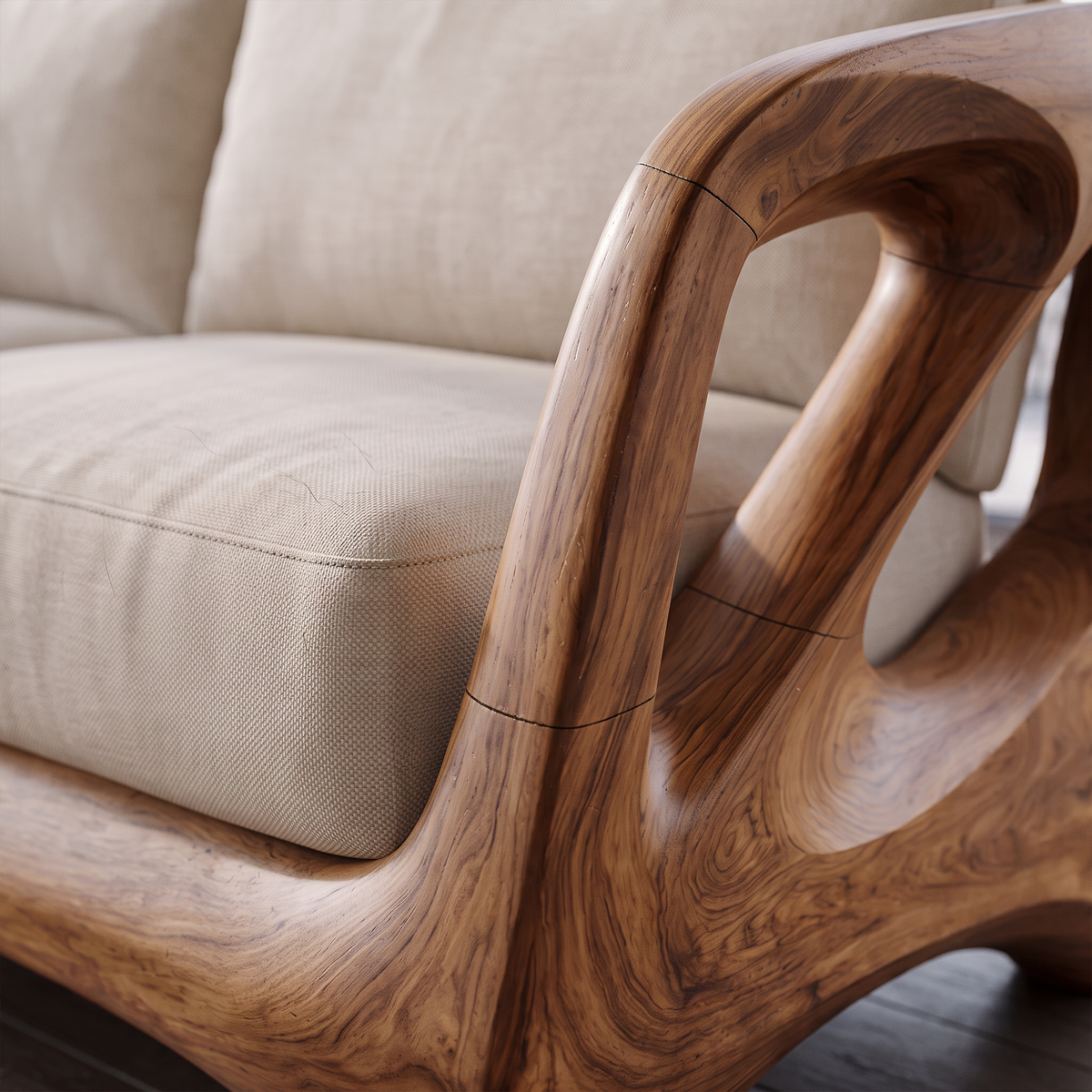 Contemporary Open Frame Sofa For Living Room And Lounge Area - view 2