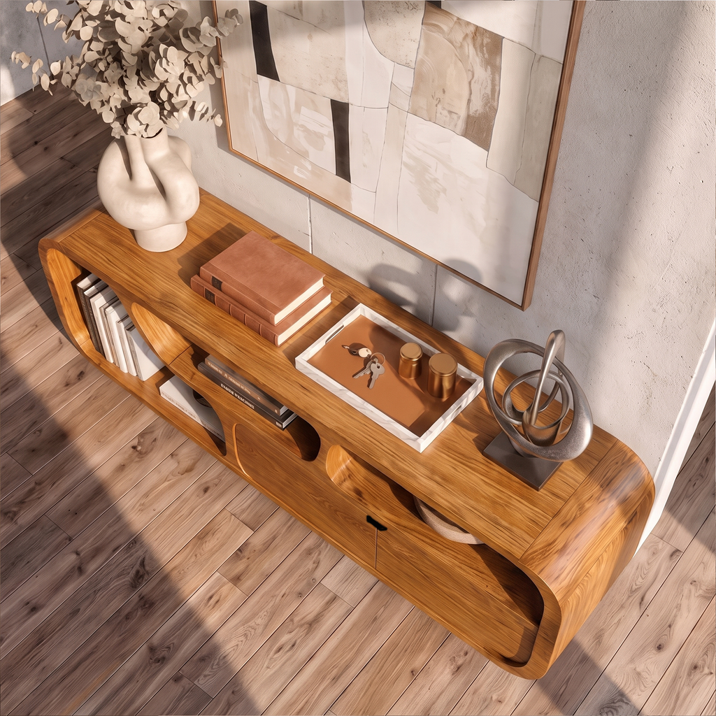 Contemporary Sideboard With Floating Drawer Design For Living Room
