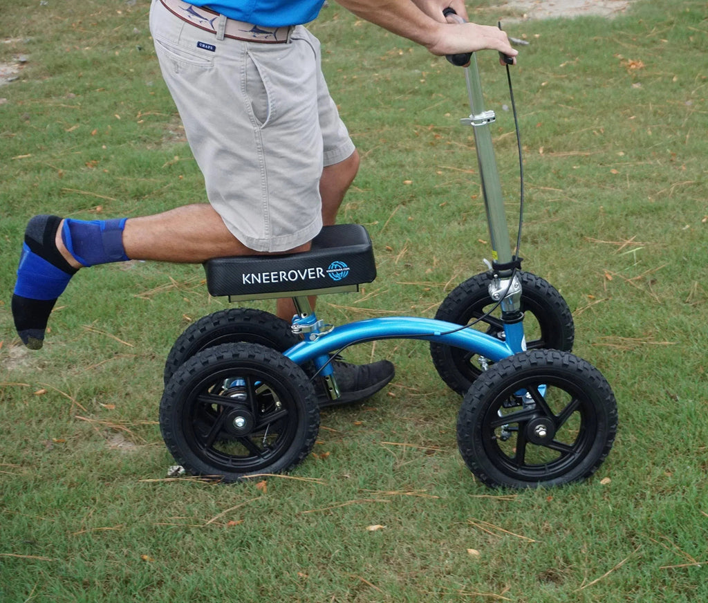 KneeRover All Terrain Knee Walker, Metallic Blue - QUAD