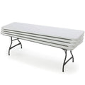 Lifetime Commercial Nesting Folding Table 4-Pack, 96 in. x 30 in., White Granite - 8-Foot