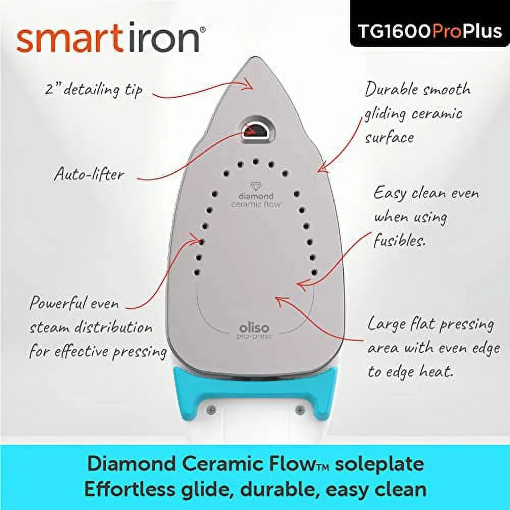 Oliso Pro Plus Ceramic-Coated Steam Iron